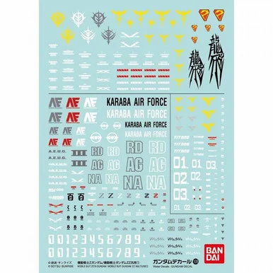 GD108 Mobile Suit Zeta Gundam / ZZ Multiuse Water Slide Decalse - Bandai - BAN