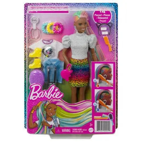 Barbie Leopard Rainbow Hair Doll #2 - Mattel