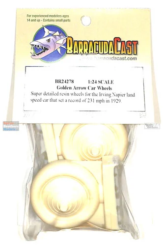 BARBR24278 1:24 BarracudaCast Golden Arrow Car Wheels - BarracudaCals