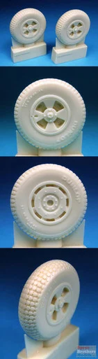 BARBR32125 1:32 BarracudaCast British 4-Slot 32" Mainwheels - Block Tread