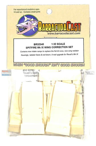 BARBR32340 1:32 BarracudaCast Spitfire Mk.IX Wing Correction (REV kit) - BarracudaCals