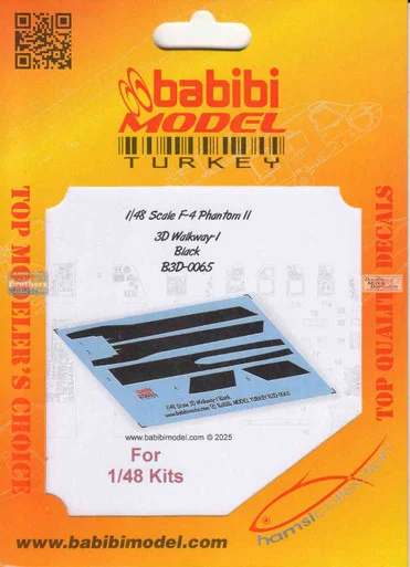 BBBB3D0065 1:48 Babibi Model 3D Decals F-4 Phantom II Walkway Version 1