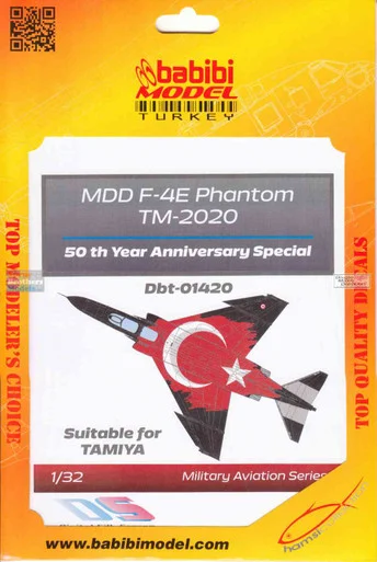 BBBDBT01420 1:32 Babibi Model Decals - F-4E Phantom II Terminator 50th Service Year of TURAF Anniversary (TAM kit)