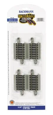 Bachmann 44513 HO Nickle Silver 2.25" Straight EZ Track Section, 4 Pack
