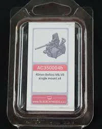 1/350 Black Cat Models 40MM Bofors Gun on MK.VII Single Mount (X4)