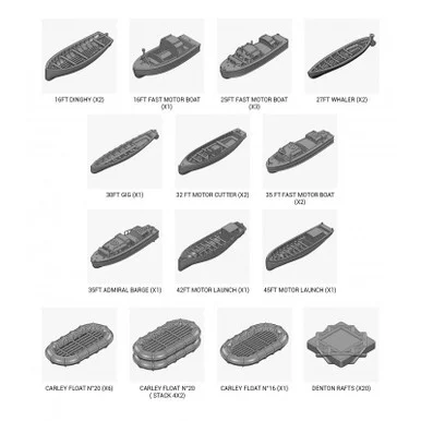 1/350 Black Cat Models Scale HMS Hood Boats 1941