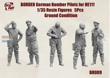 BDMBR009 1:35 Border Model He111 Bomber Pilots (Ground Condition) Figure Set