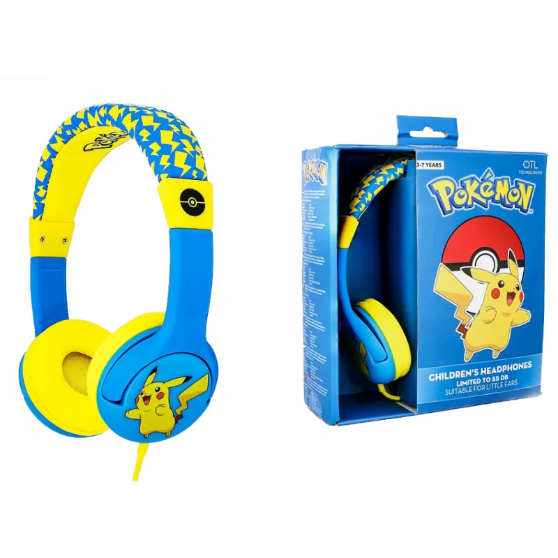 POKEMON - Headphones OTL 3-7 Junior 85db - Pikachu
