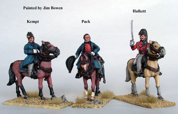 Napoleonic British Command Mounted, 28 mm Scale Model Metal Figures - Perry Miniatures