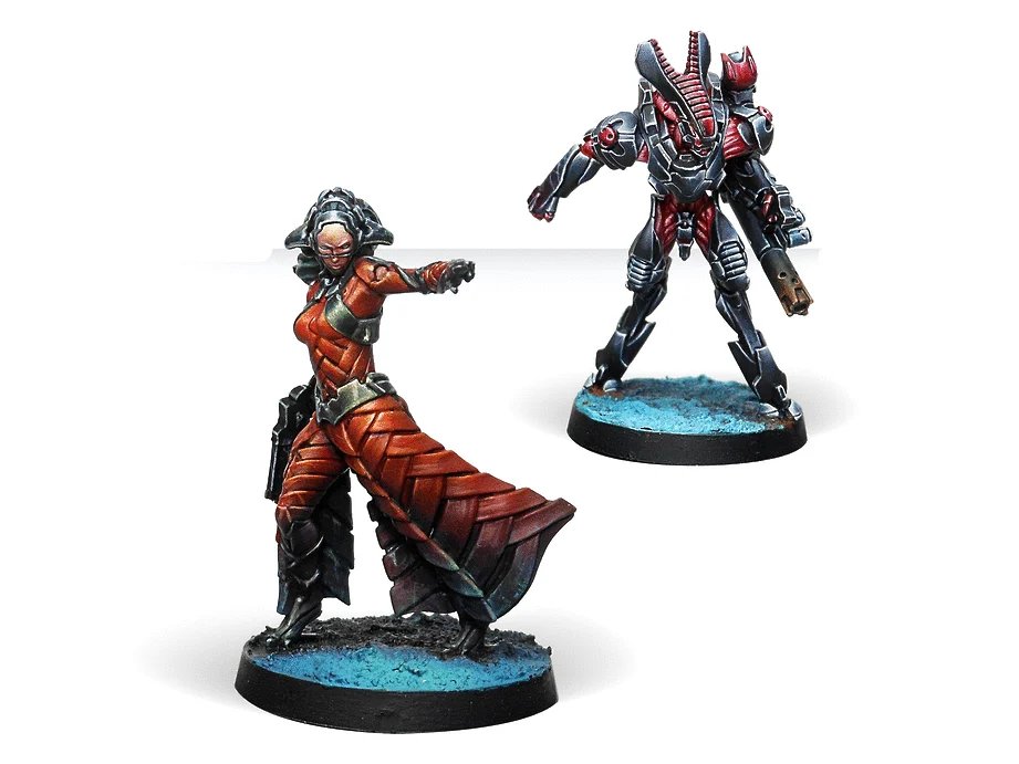 Infinity Combined Army Bit & Kiss! (Hacker) Miniatures Game Figures - Corvus Belli