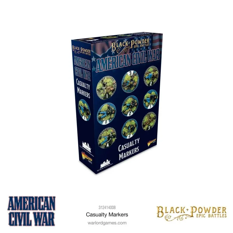 BP Epic Battles: Amercan Civil War Casualty Markers Figurine games - Black Powder