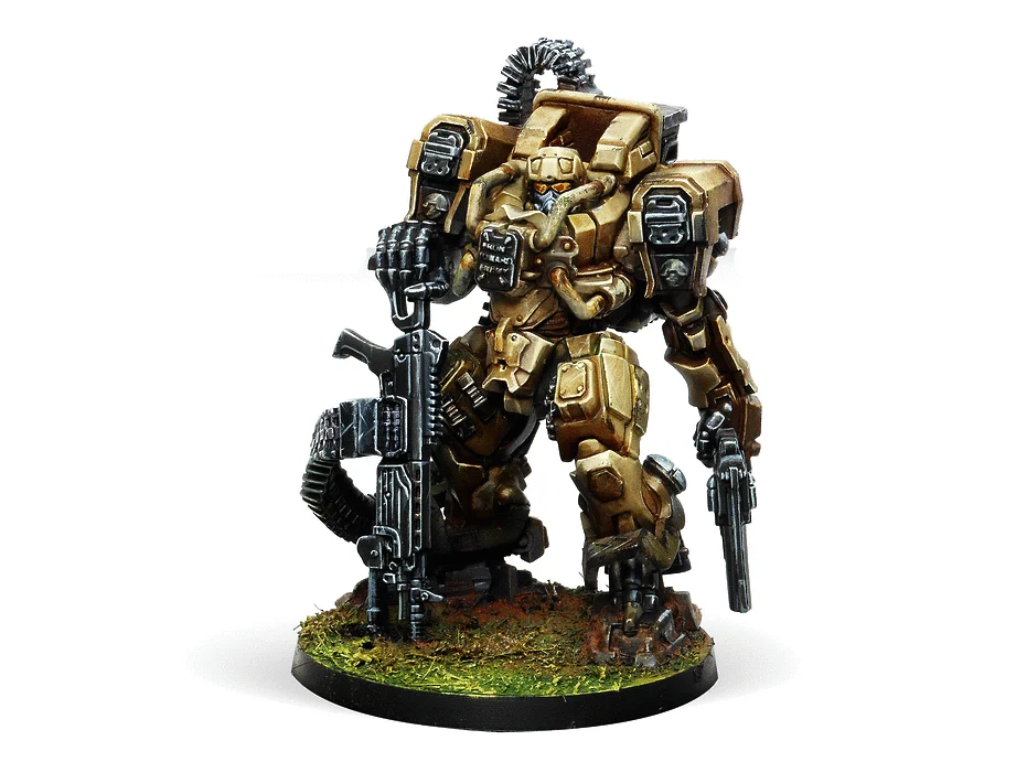 Infinity CodeOne Ariadna Blackjacks, 10th Heavy Ranger Battalion (AP HMG) Miniature Game Figure - Corvus Belli