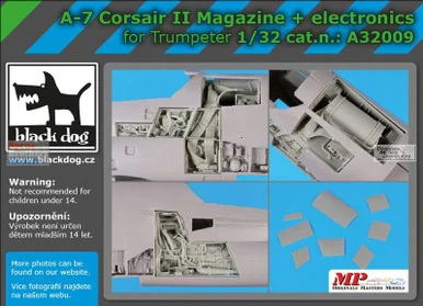 BLDA32009A 1:32 Black Dog A-7D A-7E Corsair II Magazine + Electronics (TRP kit)
