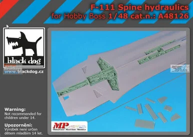 BLDA48126A 1:48 Black Dog F-111 Aardvark Spine Hydraulics (HBS kit)