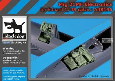 BLDA48196A 1:48 Black Dog MiG-21MF Fishbed Electronics (EDU kit)