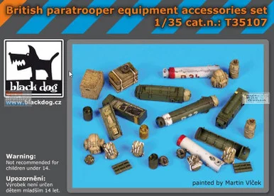 BLDT35107T 1:35 Black Dog British Paratrooper Equipment Accessories Set