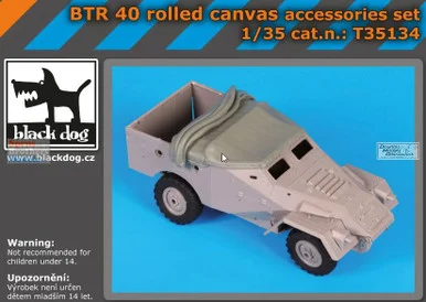 BLDT35134T 1:35 Black Dog BTR 40 Rolled Canvas Accessories Set (TRP kit)