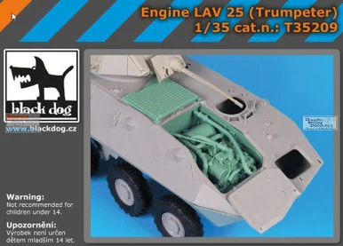 BLDT35209T 1:35 Black Dog LAV-25 Engine (TRP kit)
