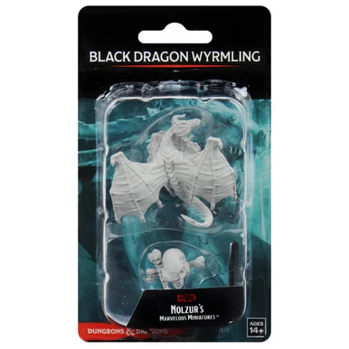 Wizkids 73850 Dungeons & Dragons Nolzur`s Marvelous Unpainted Miniatures: Black Dragon Wyrmling
