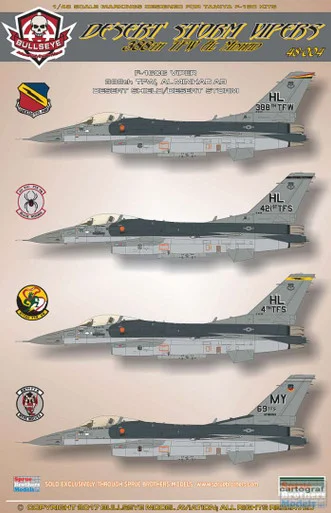 BMA48004 1:48 Bullseye Model Aviation Decals - F-16C Falcon 'Desert Storm Vipers' 388TFW Al Minhad AB