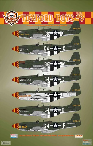 BMA48011 1:48 Bullseye Model Aviation Decals - P-51D Mustang Yoxford Boys #3