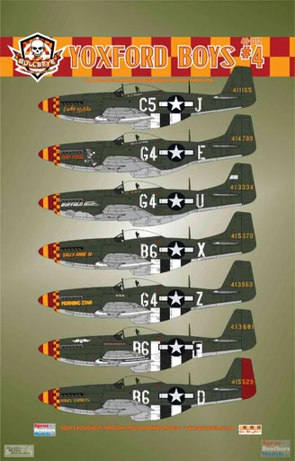 BMA48012 1:48 Bullseye Model Aviation Decals - P-51D Mustang Yoxford Boys #4