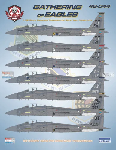BMA48044 1:48 Bullseye Model Aviation Decals - F-15C Eagle 'Gathering of Eagles'