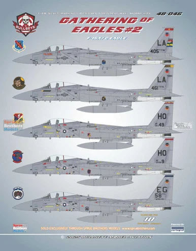 BMA48046 1:48 Bullseye Model Aviation Decals - F-15A F-15C Eagle 'Gathering of Eagles #2'