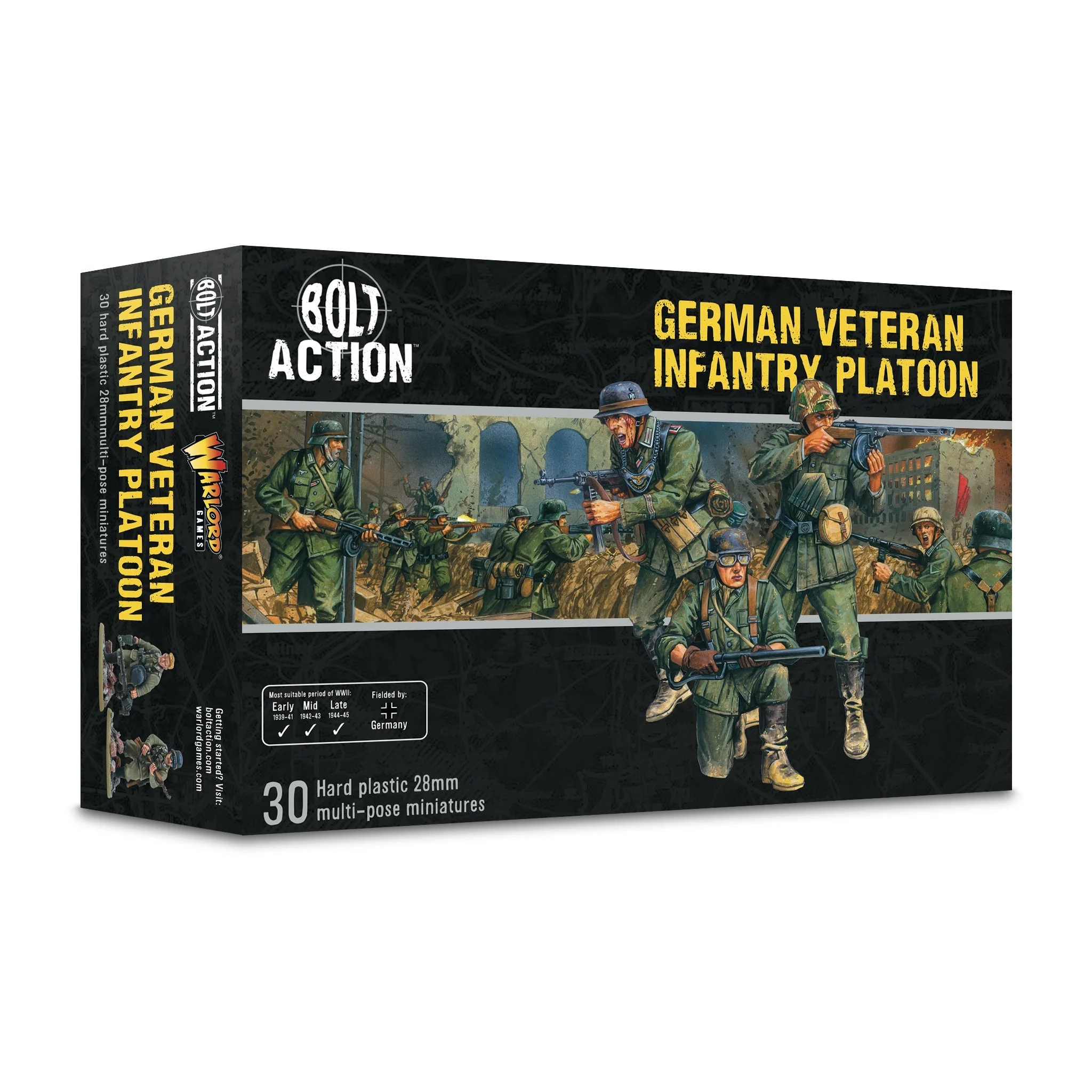 Warlord Games German Veteran Infantry Platoon: Elite Versatility for Bolt Action V3