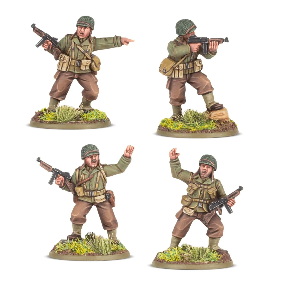 US Rangers Platoon Commanders Figurine games - Bolt action
