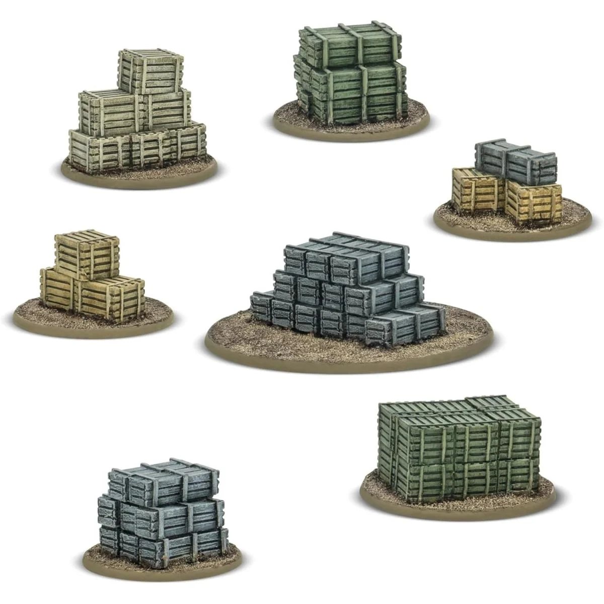 Bolt Action Crates and Boxes - Objective Marker Set Figurine games