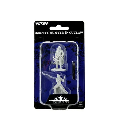Wizkids 90339 WizKids Deep Cuts Unpainted Miniatures: Bounty Hunter & Outlaw