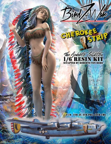 1/6 Birdz of War Cherokee Strip F-7B Noseart Pinup Figure Kit Roberto Von Behr Sculpt