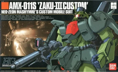 Bandai 5055726 #003 AMX-011S ZAKU III Custom Neo Zeon Mashymres Custom Mobile Suit HGUC 1/144 Scale Model Kit
