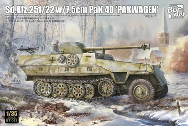 1/35 Border Model Sd.Kfz.251/22 w/7.5cm PaK 40 PAKWAGEN Plastic Model Kit