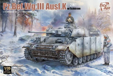 1/35 Border Model German Pz.Bef.Wg.III Ausf.K with Schurzen Plastic Model Kit