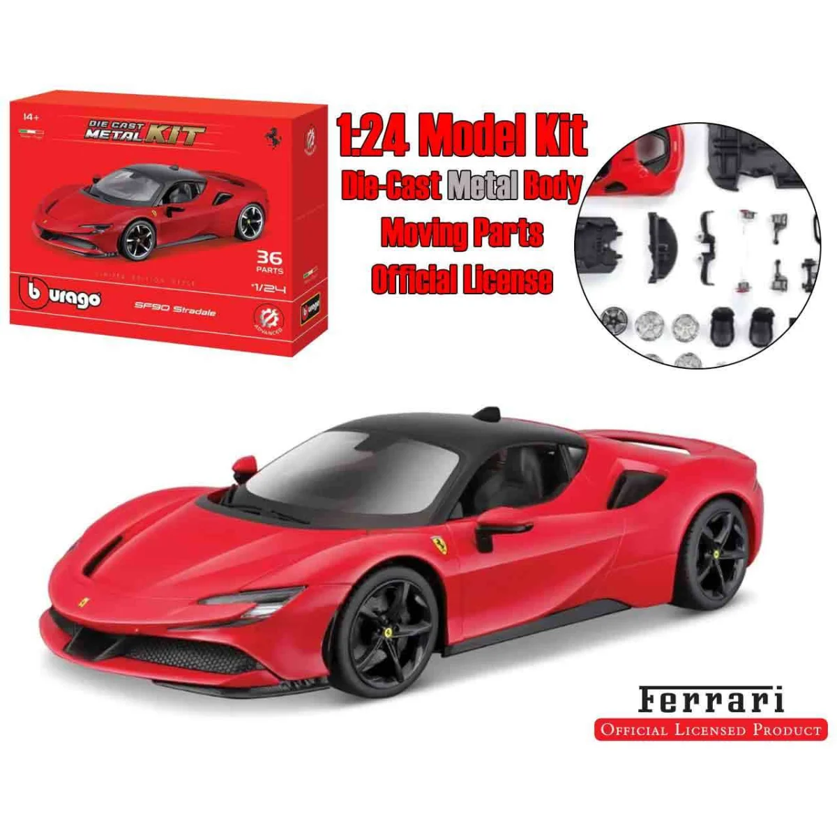Ferrari Sf90 Stradaleodel Kit 1:24 Model kit - Burago