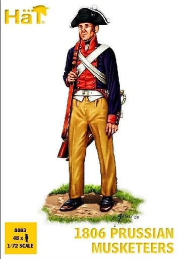 HaT Industrie 8083 1806 Prussian Musketeers 1/72 Scale Model Kit - Hat Industries