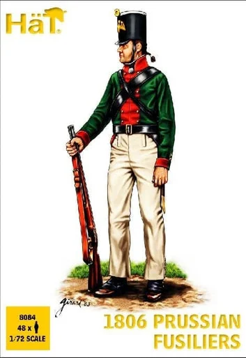 HaT Industrie 8084 1806 Prussian Fusiliers 1/72 Scale Model Kit - Hat Industries