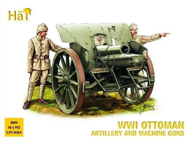 HaT Industrie 8094 WWI Ottoman Artillery and Machine Guns 1/72 Scale Model Kit - Hat Industries