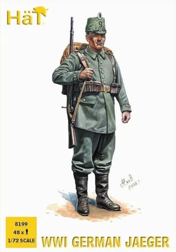 HaT Industrie 8199 WWI German Jaeger 1/72 Scale Model Kit - Hat Industries