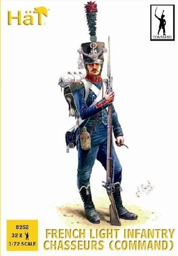 HaT Industrie 8252 1808-12 French Chasseurs Command 1/72 Scale Model Kit