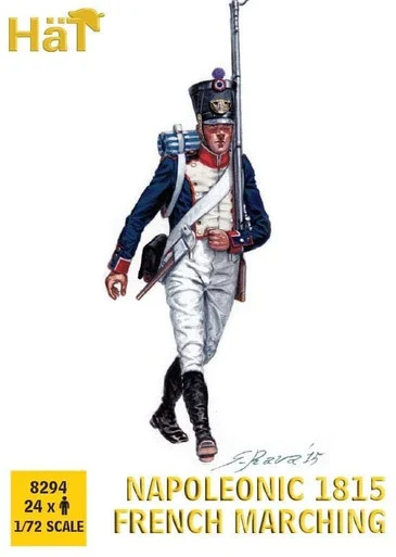 HaT Industrie 8294 1815 French Line Infantry Marching 1/72 Scale Model Kit - Hat Industries