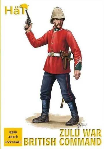 HaT Industrie 8299 Zulu British Infantry Command 1/72 Scale Model Kit - Hat Industries