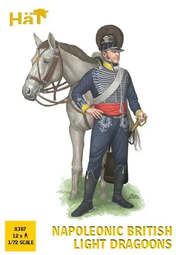 HaT Industrie 8307 Peninsular War British Light Cavalry 1/72 Scale Model Kit - Hat Industries
