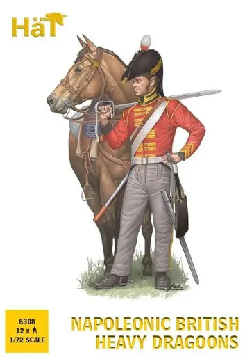 HaT Industrie 8308 Peninsular War British Heavy Cavalry 1/72 Scale Model Kit - Hat Industries