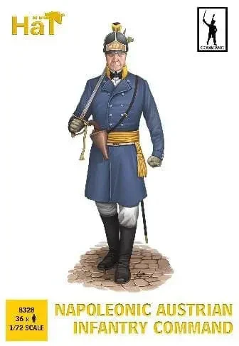 HaT Industrie 8328 Napoleonic Austrians Command 1/72 Scale Model Kit - Hat Industries