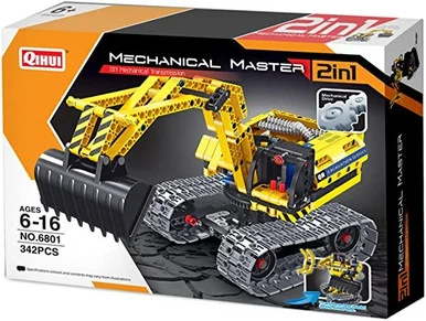 Qihui 6801 Tech Bricks 2 in 1 Excavator