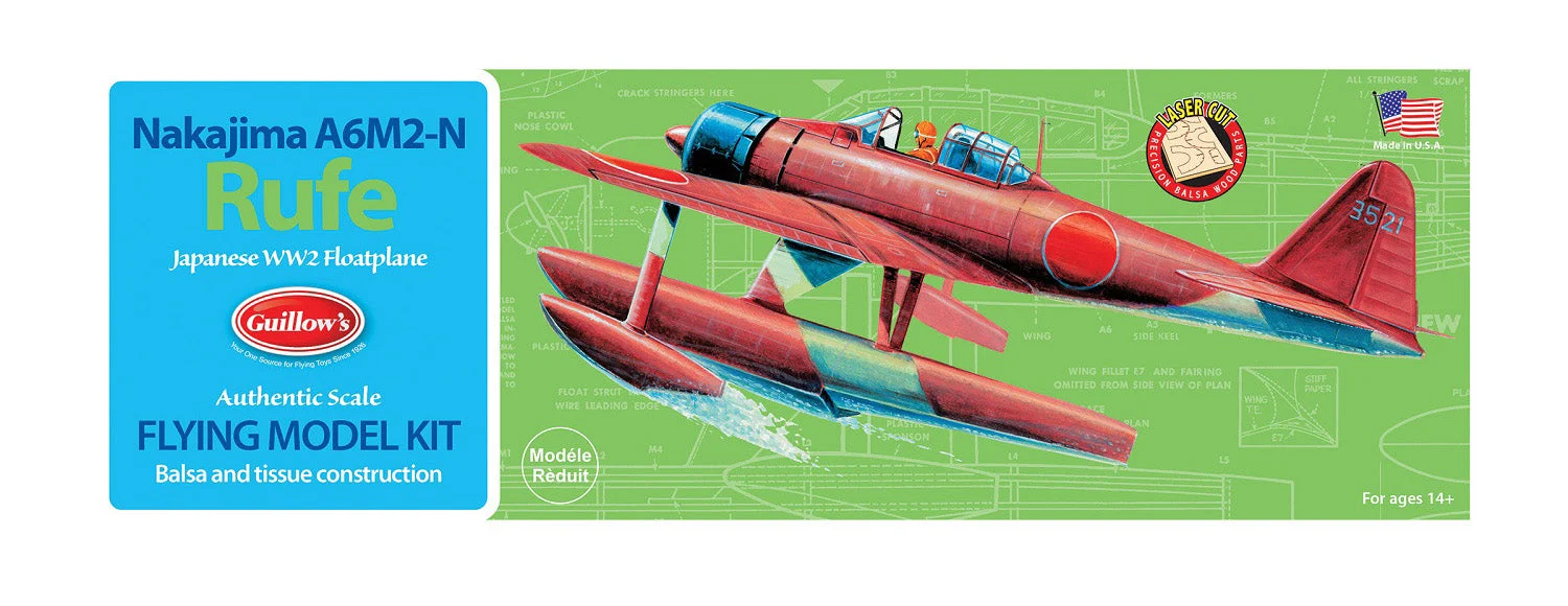 Nakajima A6M2-N Rufe Japanese WW2 Floatplane Balsa Wood Kit