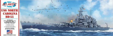 Atlantis Models R601 USS North Carolina BB-55 The Showboat Battleship 1/500 Scale Model Kit